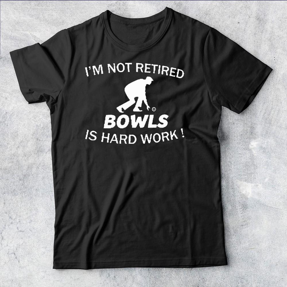 

Bowls Retirement Retired Lawn Bowl Wood Jack Kitty Mens T-Shirt AV P1 PR XL