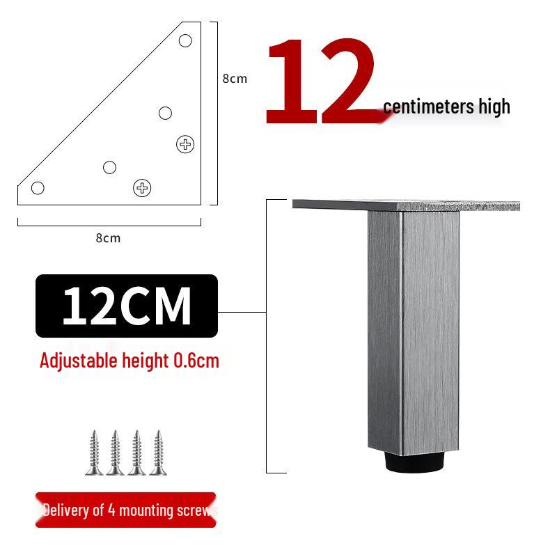 Adjustable Aluminum Alloy Furniture Legs for Cabinets, Sofas, Coffee Tables, TVs, and Beds