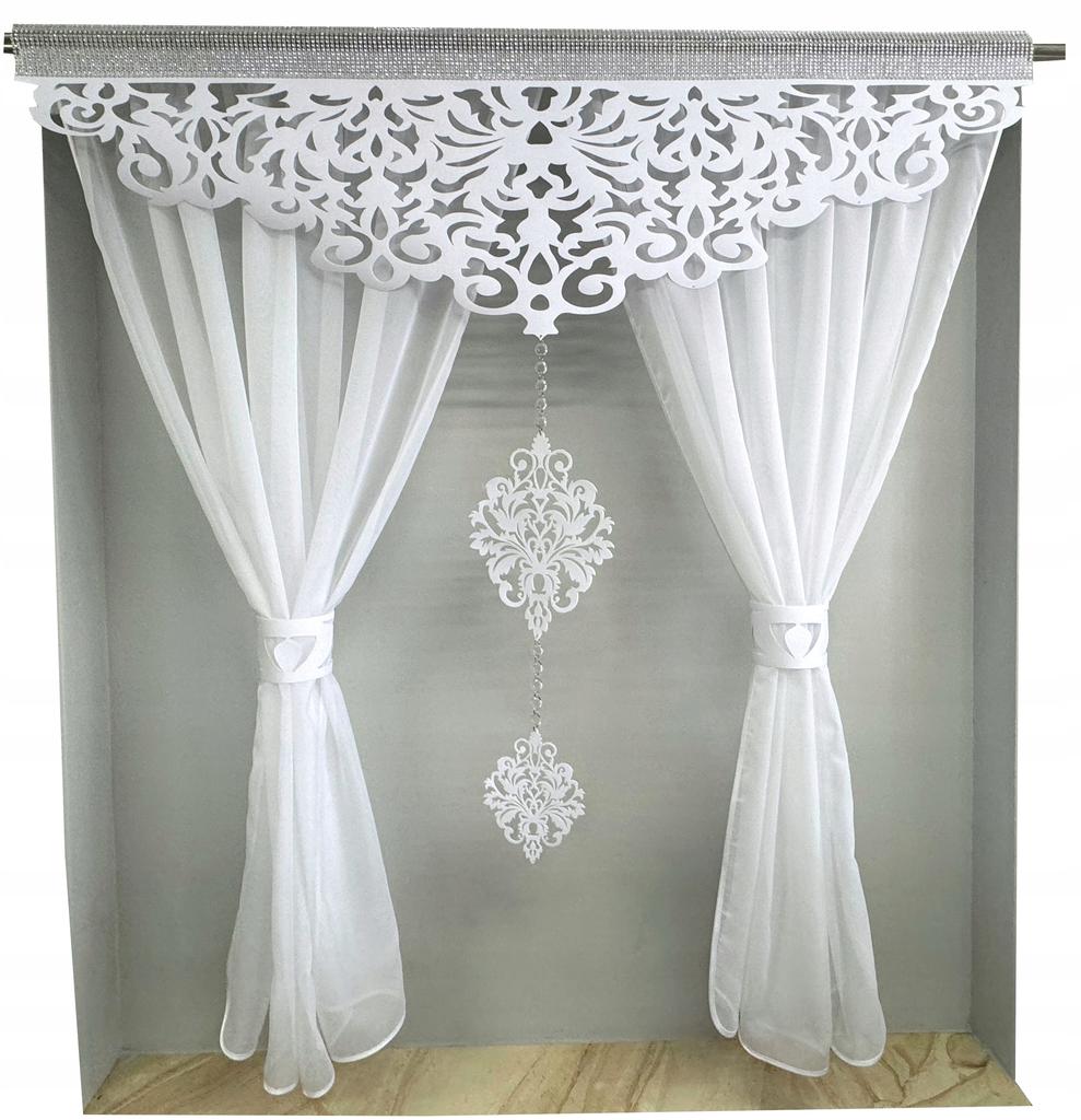 Modern curtain AGNES TERRACE BALCONY living room lambrequin AŻUR glamur 300x250