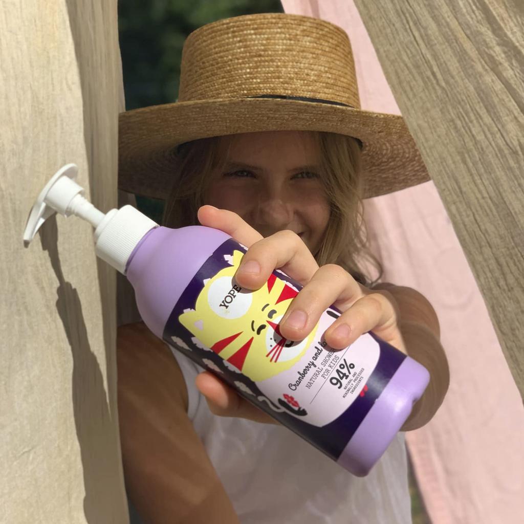 YOPE Natural Body Cranberry Lavender Natural For Sensitive Ecocert Kids' Soap, 400ml, & Scent, 94% Ingredients, Dry, Skin,