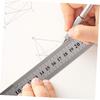 Stainless Steel Rulers, Straight Edges, Measuring Tape, for Office and Drawing, 3-Piece Set, 20cm, 30cm, 40cm, for Students, Teachers, and Engineers