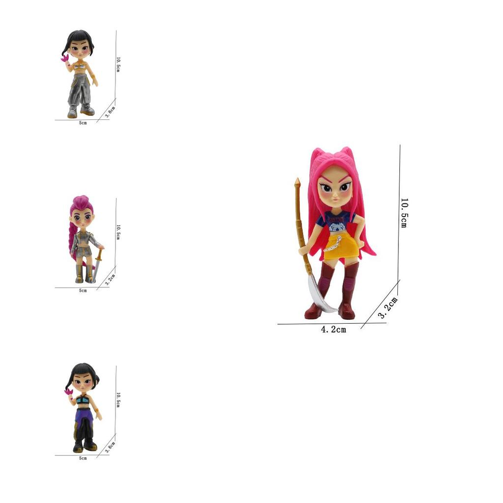 Kpop Demon Hunters Collectible Figure With Plastic Material For Display And Gift