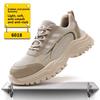 lightweight summer mesh work shoes breathable safety shoes steel toe cap industrial tennis shoes for men protective toe sneakers