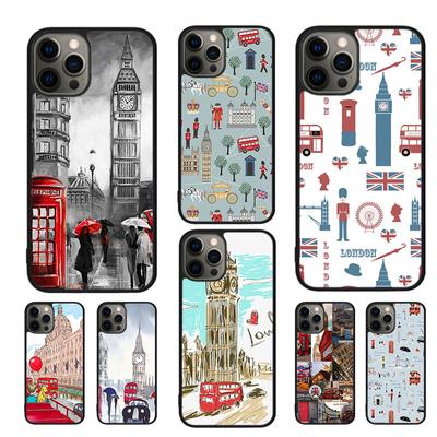 Coque de téléphone London Red Bus Big Ben pour iPhone 11 12 13 14 Pro Max mini XR XS SE 2020 6 7 8 Plus Samsung S21 S22 Coque Fundas
