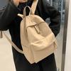 Solid Color Backpack Women Backpack Anti-theft Shoulder Bag Versatile School Bag for Teenager Girls School Backapck