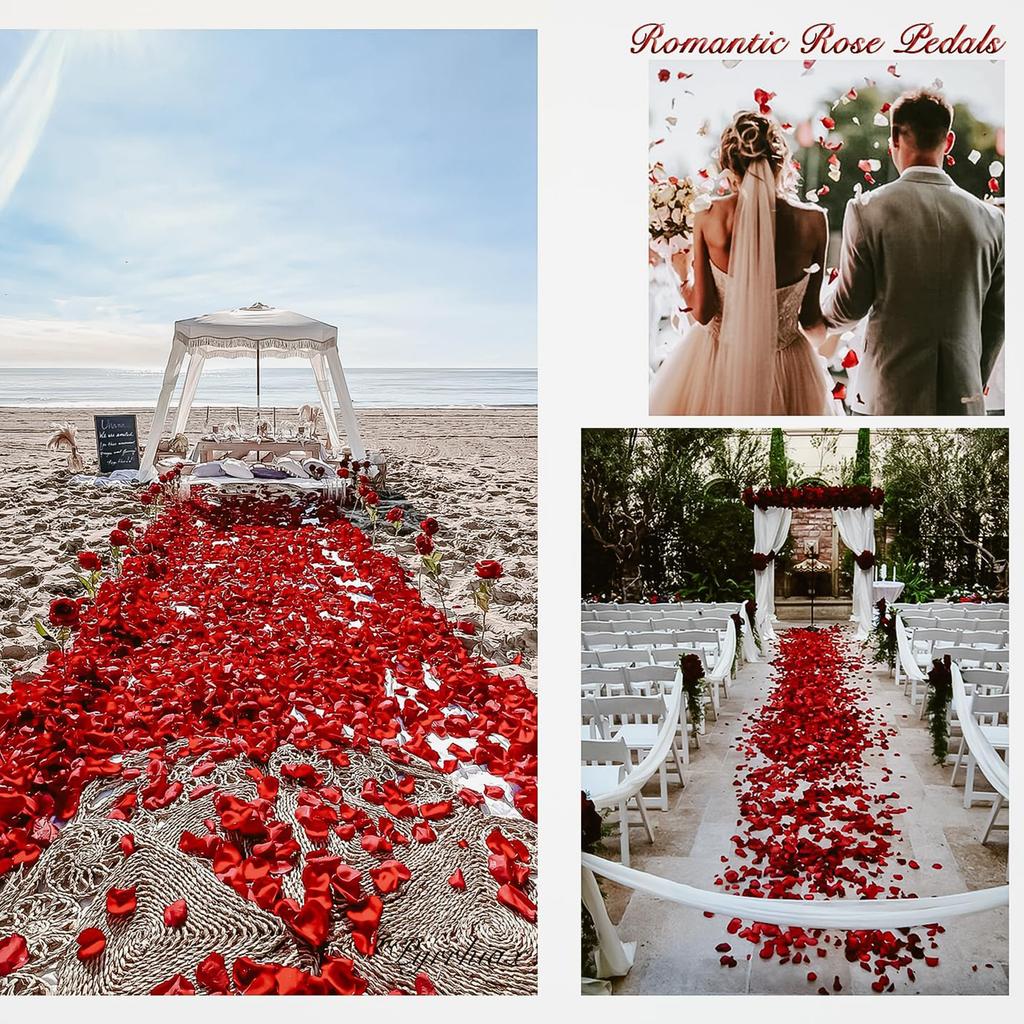 100/200pcs Artificial Flowers Silk Rose Petal Wedding Bridal Bouquets Garden Home Table Vase Wreath Holiday Party Diy Gift Decor