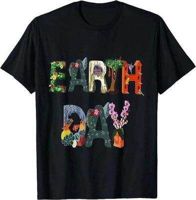 Neues Heißes Tag der Erde 22. April T-Shirt Eco Lässig Unisex Grafik-T-Shirt