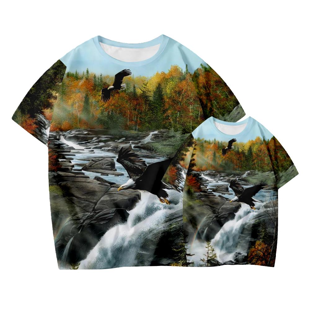 3D Printing Eagle Tshirts Shirts for Men Round-Neck Youth Adult Costume