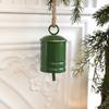 Rustic Christmas Cow Bell Vintage Metal Bell with Jute Rope Handmade Wind Chimes Wall Hanging Decor for Christmas New Year Party Decoration