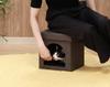 Fuji Boeki Pet House Storage Stool, 30cm Wide X 30cm Deep X 30cm High, Charcoal Fabric, Foldable, Mini 53702, Small