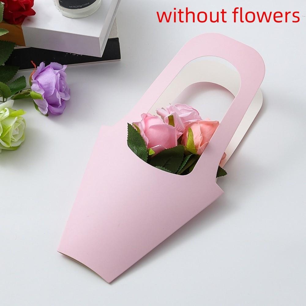 10PCS Romantic Flower Packaging Bag Thickened EnviroNmental Bouquet Packaging Box Simple Portable Flower Arrangement Box