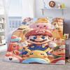 Super Mario Printed Flannel Blanket Soft Polyester Lightweight Throw Blanket for Bed Sofa Couch Home Decor -QJY