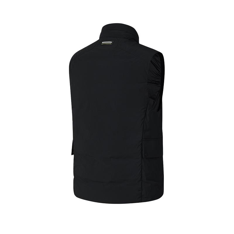 FILA Golf Series Classic Versatile Lightweight Warm Comfortable Stand Collar Down Vest Men vest A11M545925FBK