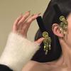 Autumn And Winter Vintage Olive Gemstone Green Hair Band Chinese Hair Accessories Headband Headdress Hair Cards
