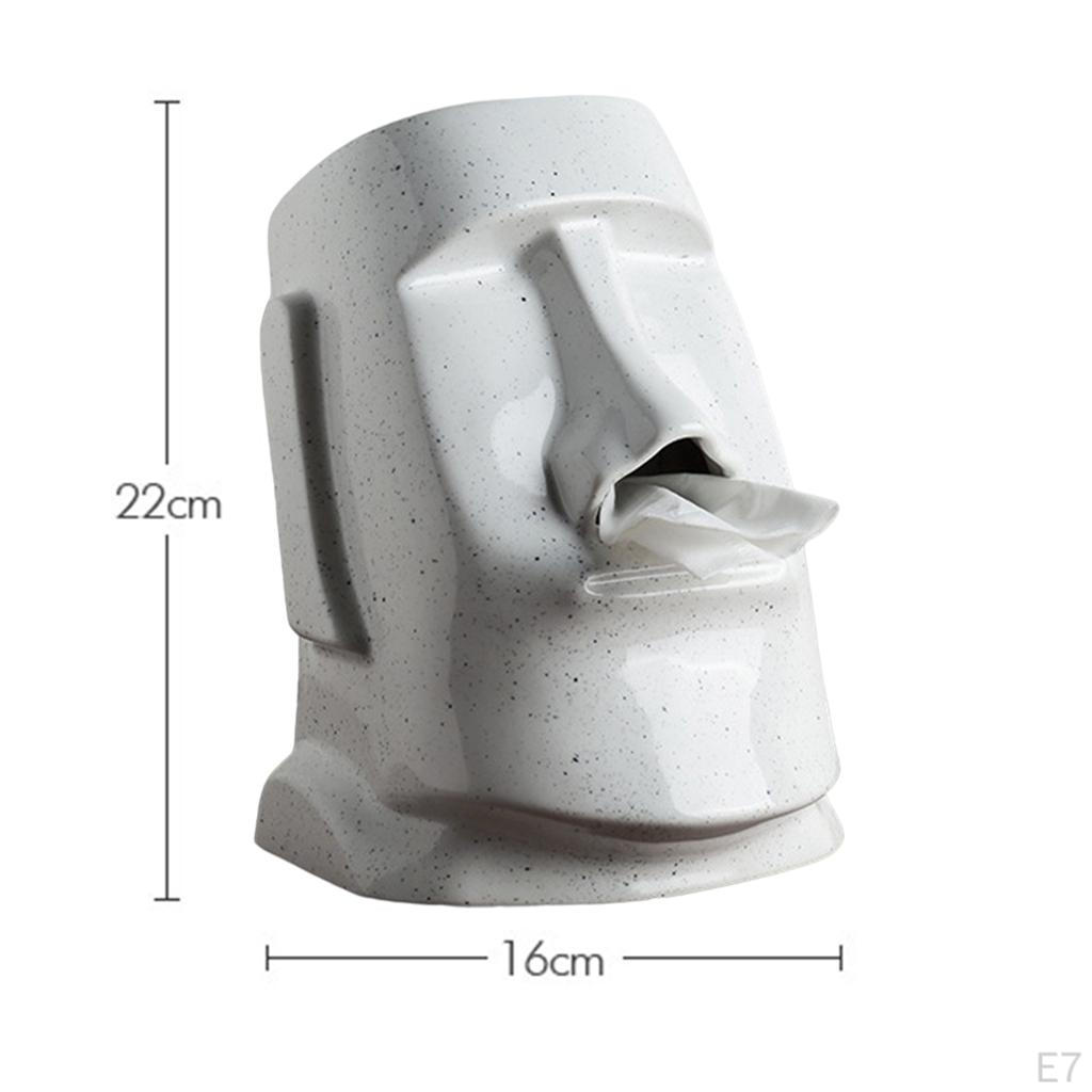 Creative Moai Tissue Holder Box – Decorative Cover Dispenser Facial Paper Easter Island Sculpture