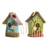 Hummingbird Cage House Outdoor Cage Nest Box Nest Cage Standing Hideouts Painted House for Small Bird