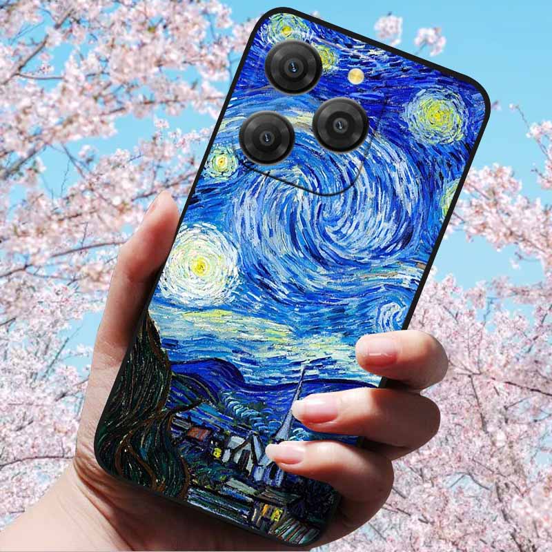 For Blackview Shark 9 5G Cases 3D Relief Flower Emboss Soft Silicone For Blackview Shark 9 5G 3D Cartoon Back Cover Cases Shark9