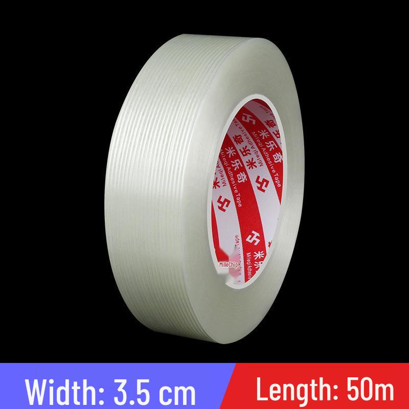 Strong Adhesive Striped Fiber Tape: Mold Fixing, Electrical Appliance Binding, No-Residue Packaging