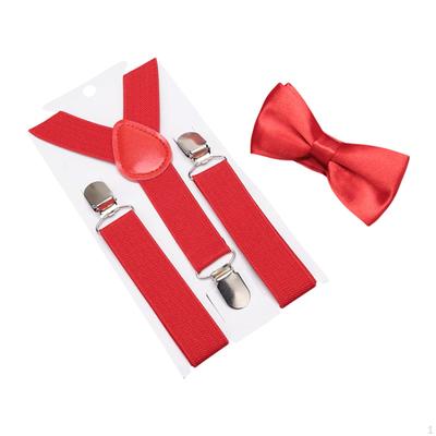 Kids Suspenders with Bowtie Set Accessories Pants for Halloween Jeans