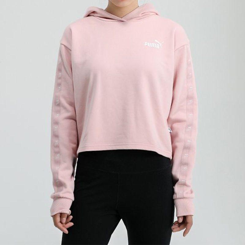 Puma Sweatshirts Women's Pink Hooded Moderate Regular 586592-15