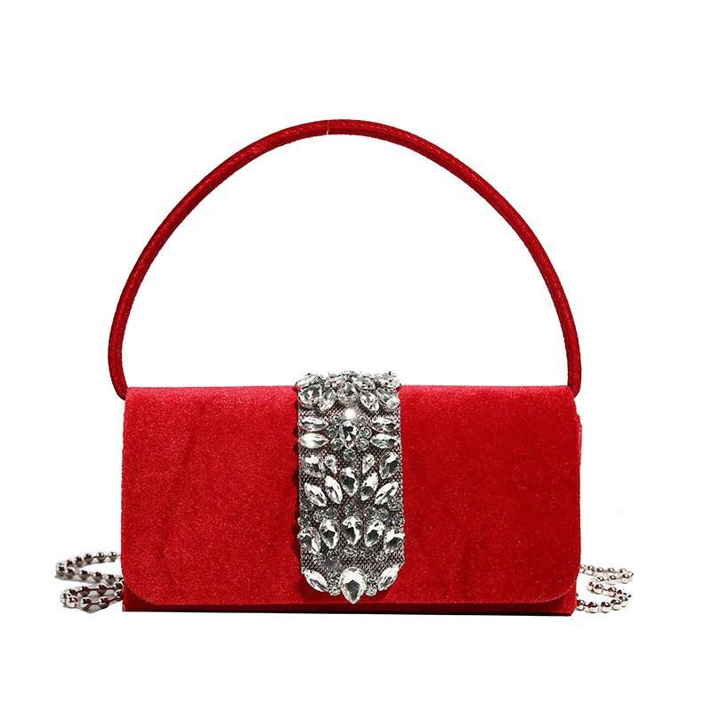 Borsa Luminosa Donna Strass Cena All-match Matrimonio Borsa a Mano Nicchia Monospalla Cross-body