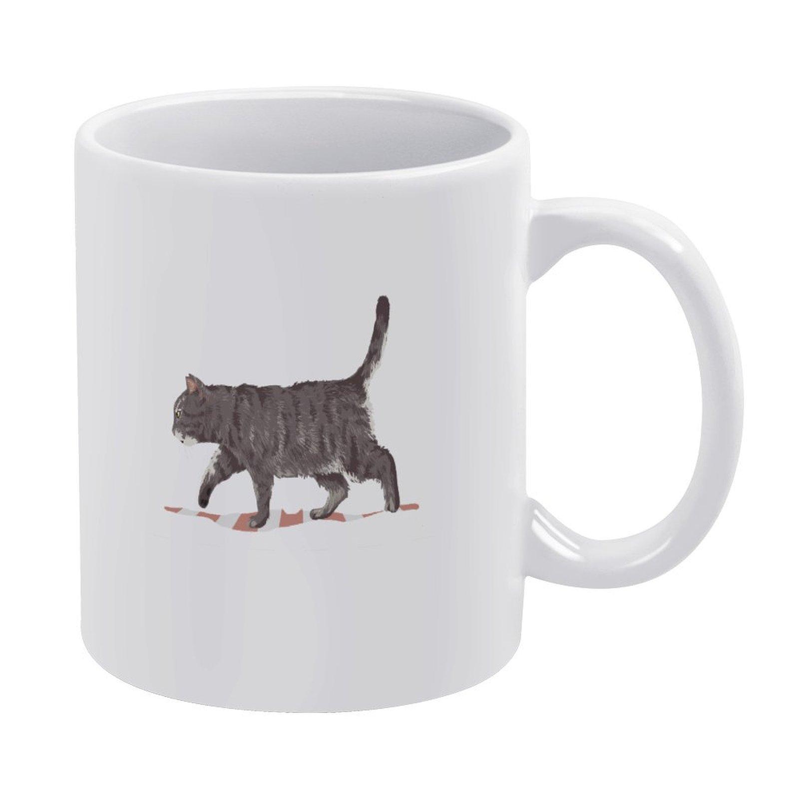 

1Pack 11oz White Ceramic Mug Double-Sided Printed Artwork Strong Coffee Cup Suitable For Home Office Gift Ideas білий