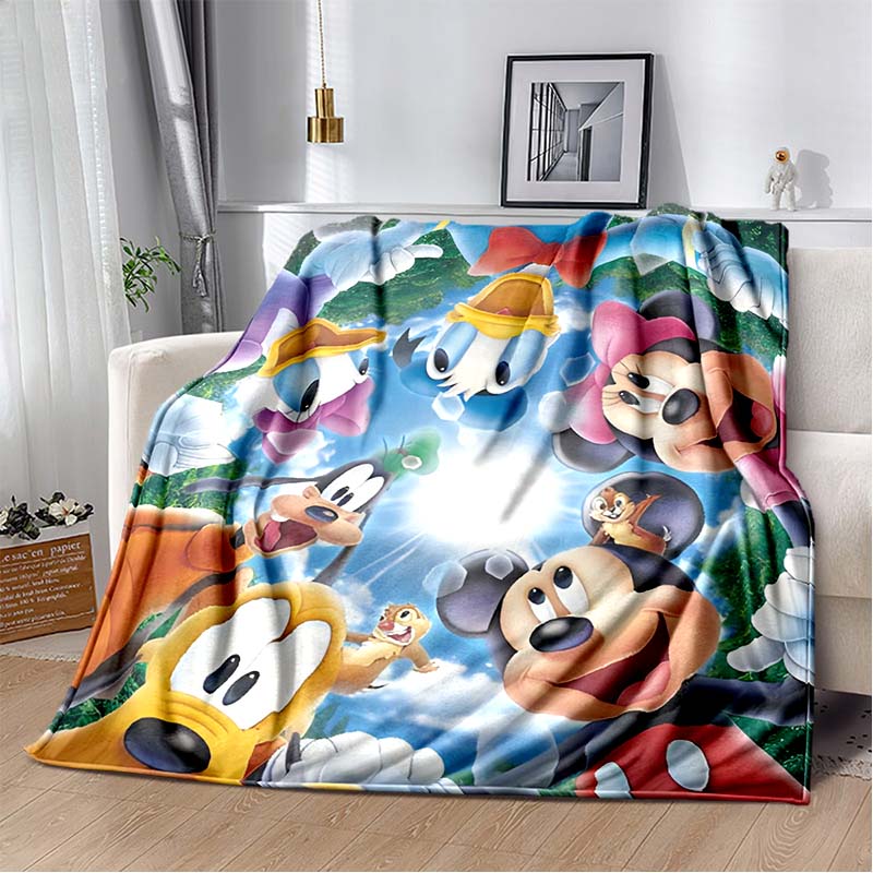 Mickey Mouse and Donald Duck Print Queen Size Blanket,Super Soft Bed Blanket,Lightweight Fuzzy Cozy for All Seasons,Holiday Gift