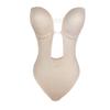 Damen Figurbetonter, tiefer V-Ausschnitt, rückenfrei, Bauchkontrolle, Shapewear, unsichtbare Schultergurte, Abendkleid-BH-Bodysuit