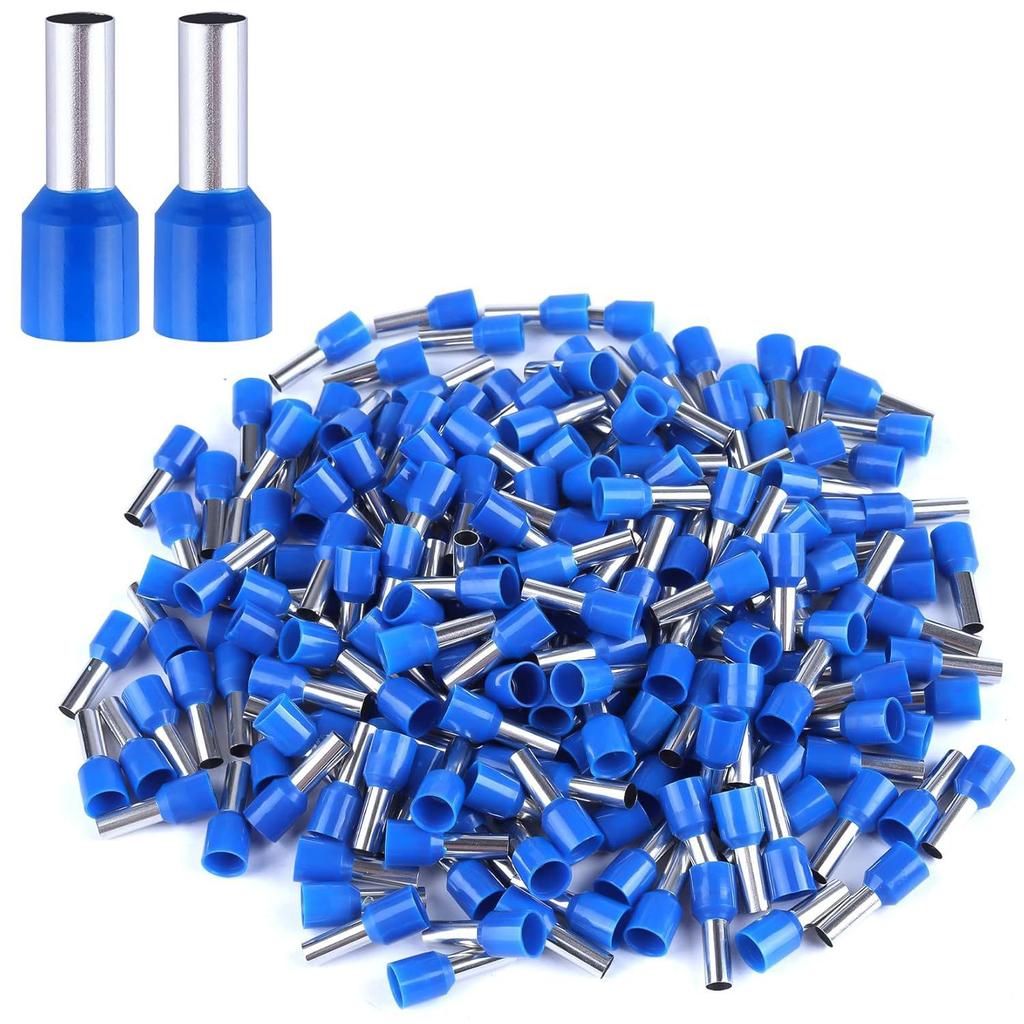 1000PCS Electrical Wire Ferrules Tubular Crimp Cable Terminals Connectors E0508 E1008 E1508 E2508 E4009 E6012 Sleeve Ferrules