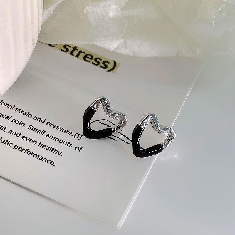 Glue Love Earrings Niche Design Ins Cool Style Simple Personalized Earrings