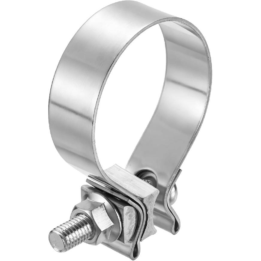 HARFINGTON 410 Stainless Steel Exhaust Clamp 2.48" Butt Joint Narrow Band Muffler Seal Exhaust Narrow Lap Butt Clamps for Pipes Muffler Converters