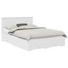Storage Bed Frame with Headboard White 160 X 200 Cm Wood Based Material