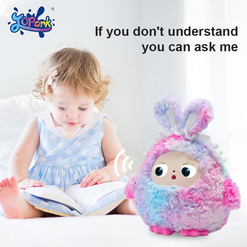 Poupées en peluche intelligentes avec dialogue vocal, accompagnées au coucher, pour l'éveil des sens. Idée cadeau d'anniversaire.