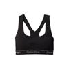 Letter Print Hollow Breathable Cool Seamless Comfortable Bra Women Underwear Space-Black QF7185-001