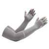 Unisex UV Protection Ice Silk Sleeves: Summer Two-Finger Gloves for Cycling, Fishing, and Takeout, Extended Thin Design