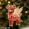 Ornament Agățat Capră Strălucitoare Model Plat Acrilic 2D Pandantiv Animal Farmec Oglindă Retrovizoare Mașină Ornament Brad de Crăciun