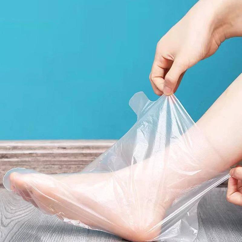 100 Pcs,Disposable Foot Mask Cover,Transparent Foot Mask,Waterproof Foot Mask Cover