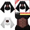 Trendy Pirate Costume Medieval Women's Pirate Shirt Cosplay Clothing