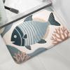 Flannel Material Floor Mat Household Absorbent Foot Mat Modern Mat Bathroom Small Carpet Machine Washable Retro Home Decorative