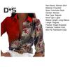 Frauen Frühling Herbst Hemd Tops Revers Langarm Faux Edelstein Feder Druck Einreiher Hemd Streetwear