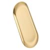Stainless Steel Oval Tray Prevent Slip Flat Bottom Thickened Decorative Gold Storage Tray for