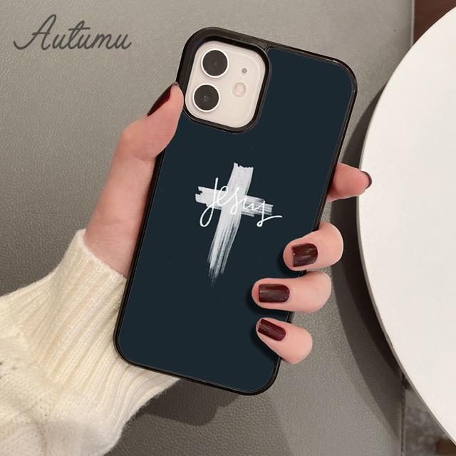 Bible Jesus Christ Christian Cross Phone Case for iPhone 11 12 13 14 Pro Max Mini XR XS SE 2020 6S 7 8 Plus Galaxy S21 S22 Cover