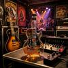 Decantador de Uísque em Formato de Guitarra Slash, Garrafa de Licor Temática Guns N' Roses, Peça de Bar Colecionável de Tennessee Whiskey para Fãs de Rock