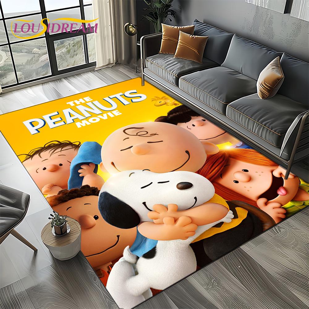 27 Style Cute Snoopy Dog Cartoon Carpet Rug for Bedroom Living Room Home Sofa Decoration,kids Game Large Decor Floor Mat Gift 3D