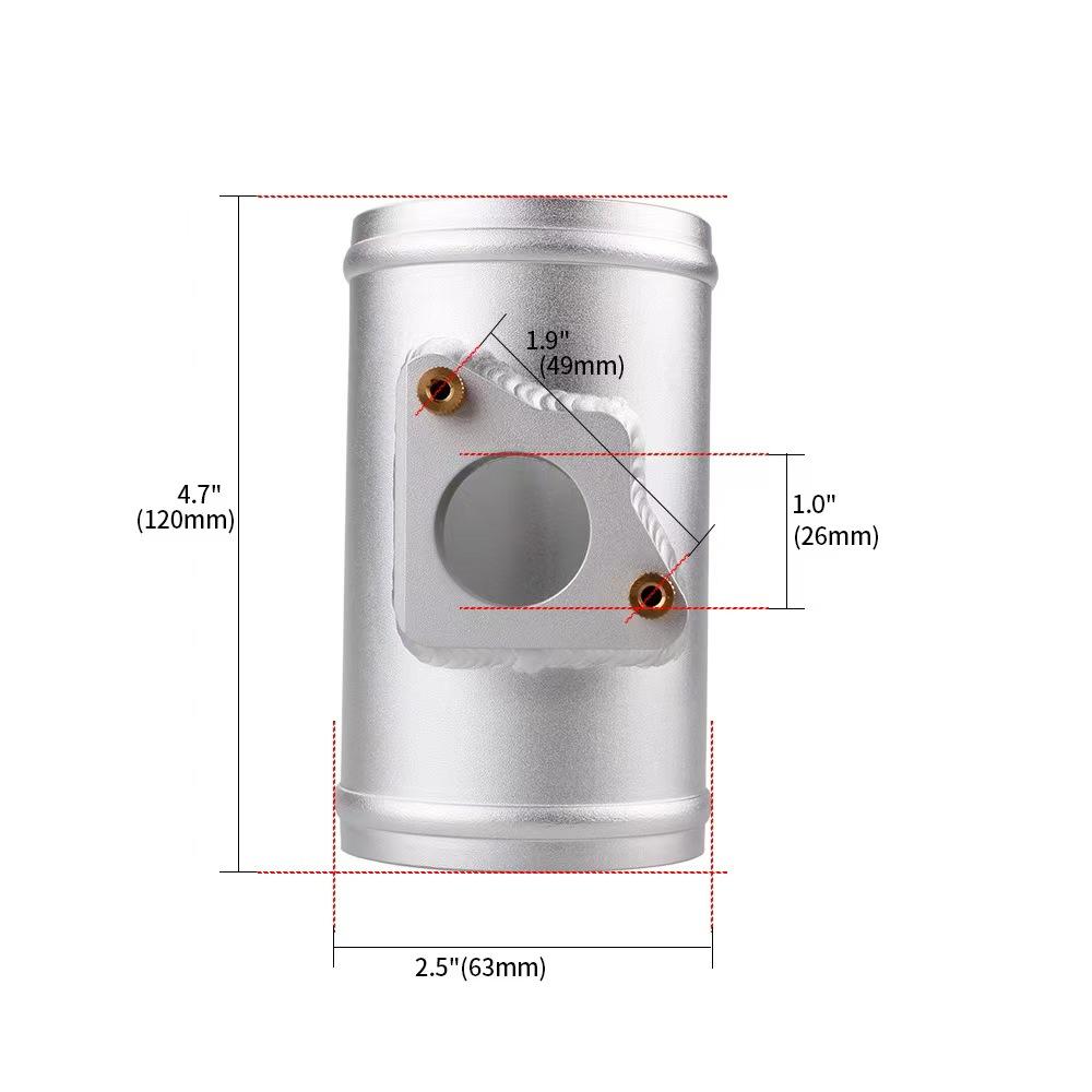 Automobile intake sensor flange base of air flow meter applicable to Honda Toyota Subaru Mazda 63 mm 70 mm 76 mm.