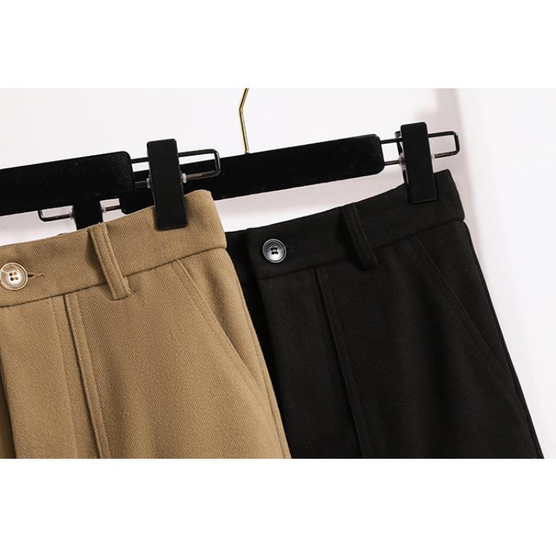 Dimanaf 2024 Nye Høst Vinter Pluss Størrelse Lange Dameskjørt Ensfarget A-linje Oversize Dame Elegant Høy midje Plisserte skjørt