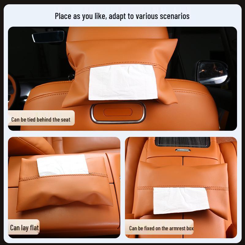 Car Seat Tissue Holder for AITO M9: Armrest Box Tissue Bag