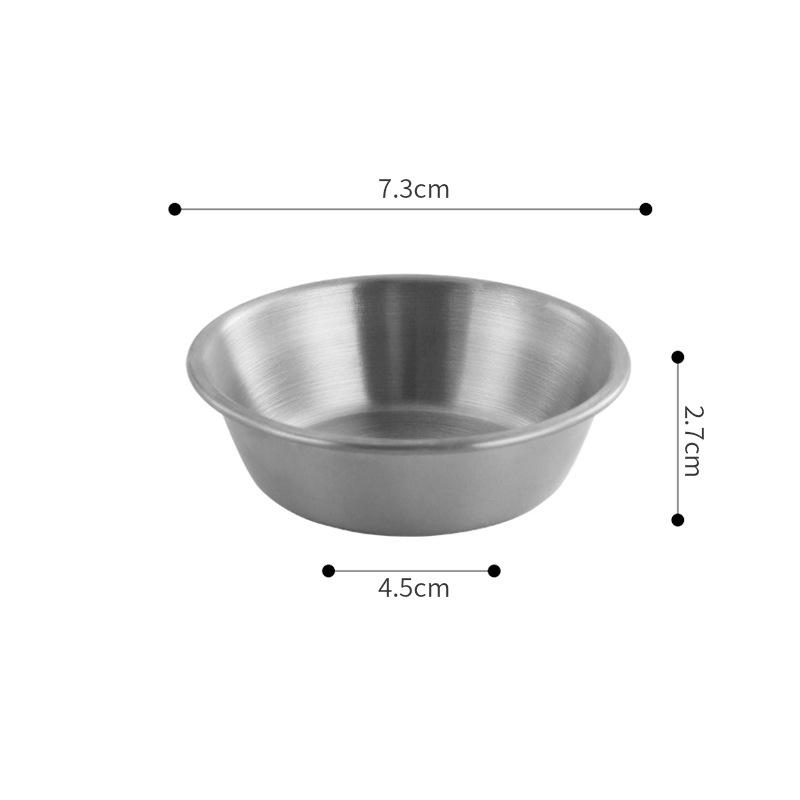 1 stycke 304 rostfritt stål matförvaringsbricka förtjockad såsdipsål snackstallrik kimchi tallrik hot pot utomhus servis