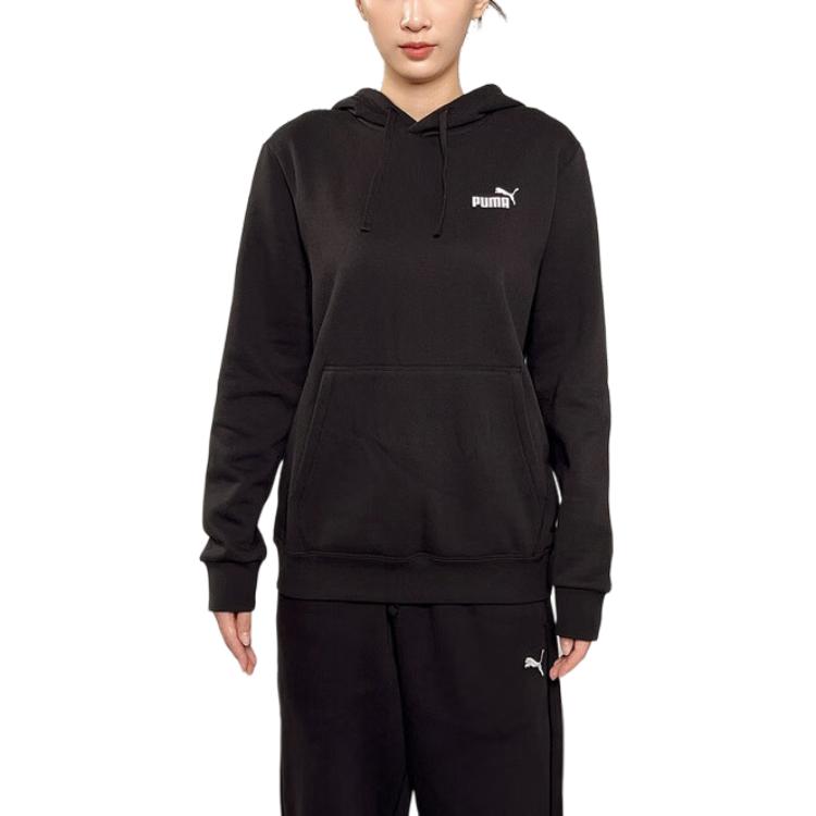 Puma Ess+ 2 Farben Fw25 Kleines Logo Hoodie Fl Fleece Warmer Kapuzenpullover Langarm Sweatshirt Herren Hoodies 692909-01