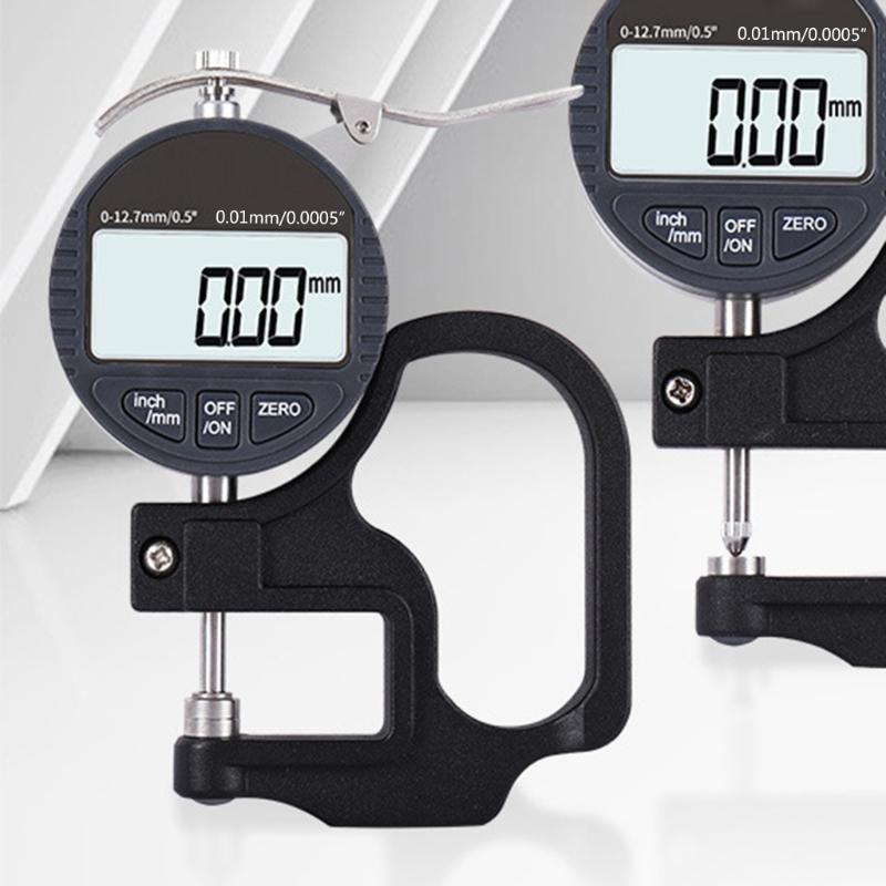 Electronic Digital Dial Thickness Gauge 0.5 inch 0.0005" Resolution Measuring Tool for w/ LCD Display